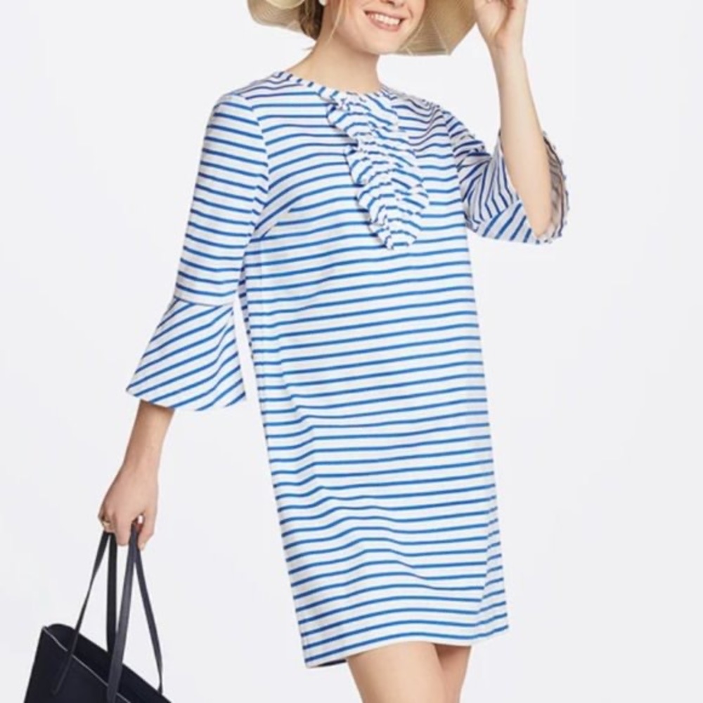 Draper James Sailor Stripe Ruffle Shift Dress - Picture 11 of 11